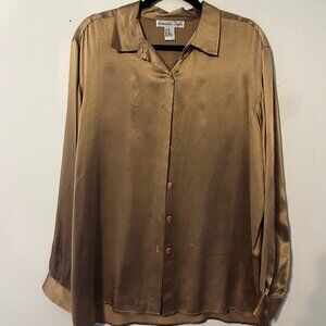 Beautiful vintage shimmery blouse, 100% silk
